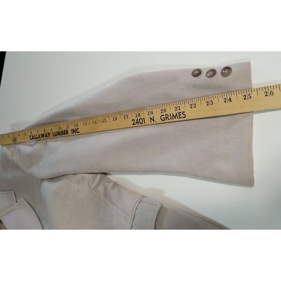 Circle S Dallas Texas Mens Blazer Sport Coat 46R Gray Micro Suede Two Button - Picture 9 of 12